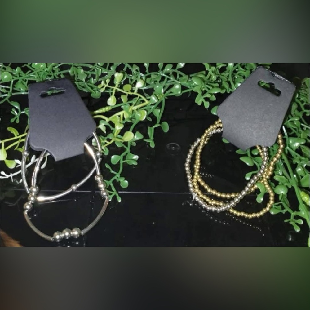 Elegant Silver and Gold Beaded Bracelets